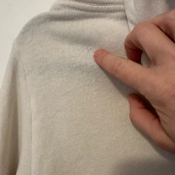 Wildfox white zip-up hoodie with pink/yellow/orange flames- Size S - Picture 11 of 13